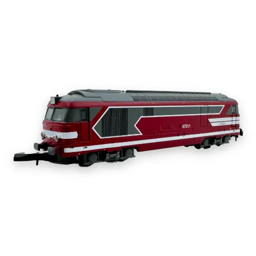 [AZL01-CA1A] Locomotive diesel BB 67611 Capitole - Azar Models L01-CA1A - Z 1/220 - SNCF - Ep VI - Analogique - 2R