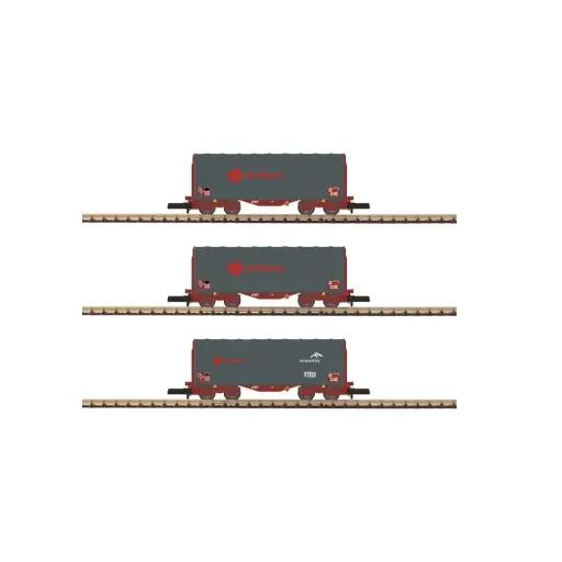 [AZW03-ERP] Coffret de 3 wagons bâchés ERMEWA - Azar Models W03-ERP - Z 1/220 - SNCF - Ep V-VI - 2R