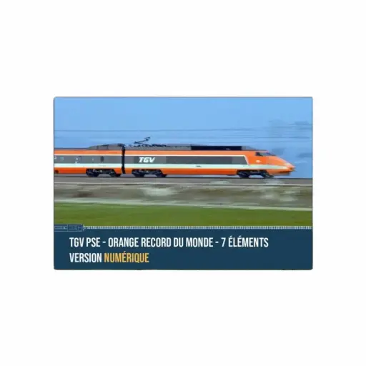 [AZT01-WRD] TGV PSE 7 éléments - Azar Models T01-WRD - Z 1/220 - SNCF - Ep IV - Digital - 2R