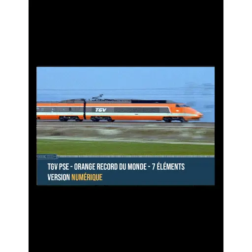 [AZT01-WRD] TGV PSE 7 éléments - Azar Models T01-WRD - Z 1/220 - SNCF - Ep IV - Digital - 2R