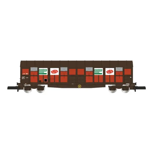 [AZW04-SN] Wagon couvert à bogies Sernam - Azar Models W04-SN - Z 1/220 - SNCF