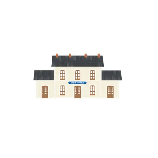 [AZBAT003] Bâtiment voyageur Ouest PO - Azar Models BAT003 - Z 1/220