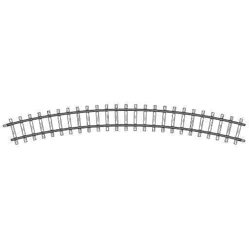 [BE4240000] Rail courbe R376 mm, 30°, code 100 - Bemo 4240000 - HOm 1/87