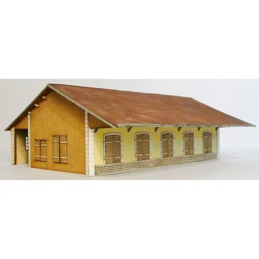 [BM102003] Halle PLM 5 portes - Bois Modélisme 102003 - HO 1/87