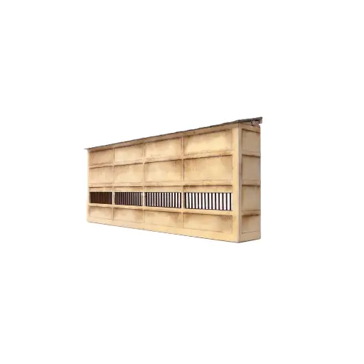 [BM206001] Demi-bâtiment industriel pour fond de décor - Bois Modelisme 206001 - N 1/160