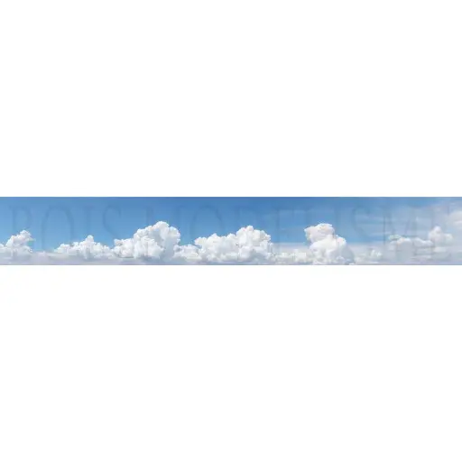 [BM901001] Fond de décor : Ciel avec nuages à l'horizon - Bois Modélisme 901001