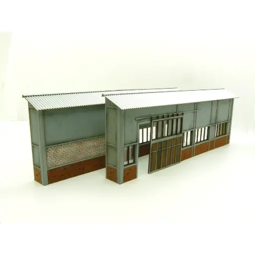 [BM106017] Atelier demi-façades - BOIS MODELISME 106017 - HO 1/87ème - 222x20x98mm