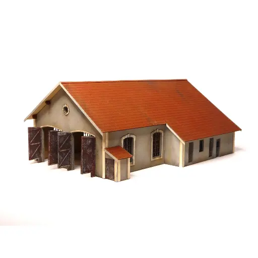 [BM105007] Remise CFD 2 Voies - Bois Modélisme 105007 - HO 1/87