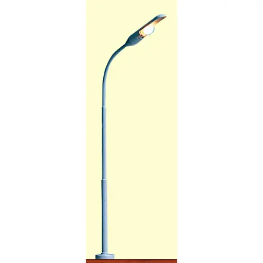 [BR84012] Lampadaire Courbe Tubulaire à LED - BRAWA 84012 - Hauteur 105MM - HO : 1/87