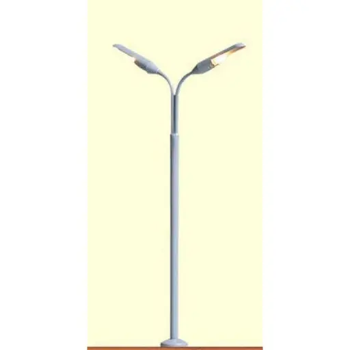 [BR84016] Lampadaire double sur pied avec éclairage à led - Brawa 84016 - HO 1/87