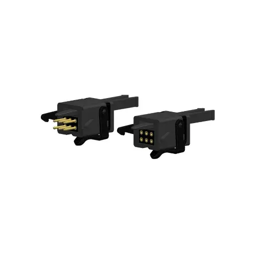 [BR93717] Set de 2 attelages électriques à 6 broches Brawa 93717 - HO : 1/87
