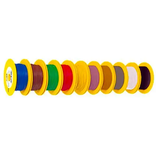 [BR3111] Câble électrique Jaune, section de 0.14 mm², longueur 100 m - Brawa 3111