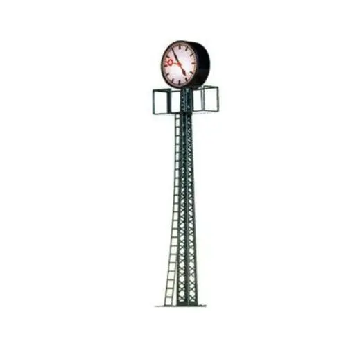 [BR5368] Horloge de gare avec éclairage sur mat en fer treillis- HO 1/87 - Brawa 5368