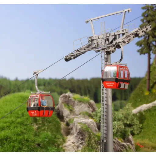 [BR6344] Deux télécabines de type "œufs" Brawa 6344 - HO 1/87 - "Hahnenkamm"
