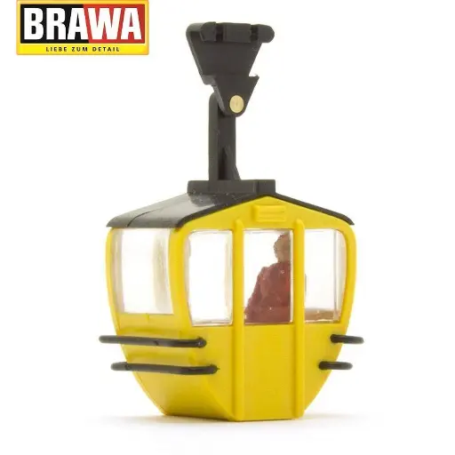 [BR6279] Cabine téléphérique de couleur jaune - HO 1/87 - Brawa 6279