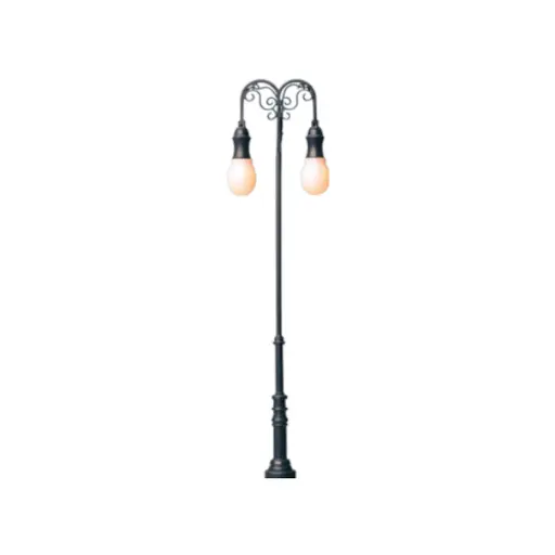 [BR84036] Lampadaire de parc à 2 mâts Brawa 84036 - HO 1/87 - LED - hauteur 100 mm