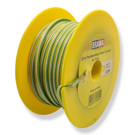 [BR32395] Bobine de câble - Brawa 32395 - jaune / blanc / vert - pour Trix
