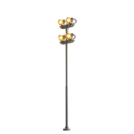 [BR84152] Projecteur quadruple Métallique LED - BRAWA 84152 - HO 1/87