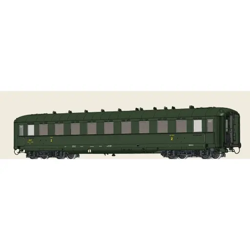[BR51124] Voiture voyageurs B10 myfi, 2e classe , "ex type 39 allemande" éclairage intérieur - Brawa 51124 - HO 1/87 - SNCF - Ep III - 2R