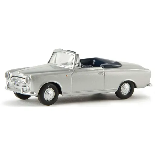 [SA2534] Voiture Peugeot 403 Cabriolet Ouvert - Gris Argent Métal - SAI/BREKINA 2534 - HO : 1/87