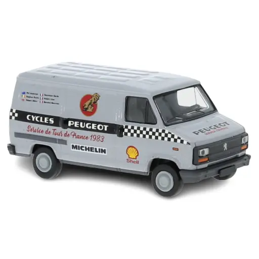 [SA7178] Véhicule Peugeot J5 tôlé Cycles Peugeot Tour de France 1983 - BREKINA 7178 - HO 1/87-