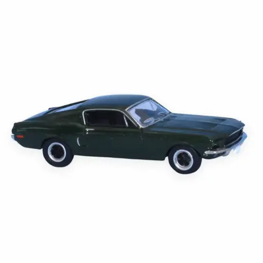 [19600] Ford Mustang Fastback 1968, vert foncé métallisé "Bullitt" - Brekina 19600 - HO 1/87