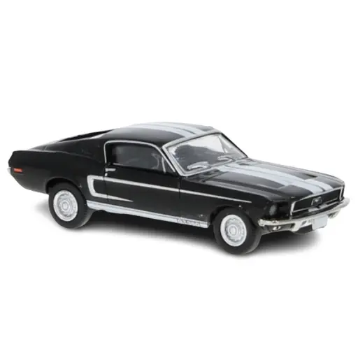 [19606] Ford Mustang Fastback Shelby GT 350 1968, noir / blanc - Brekina 19606 - HO 1/87
