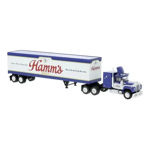 [BR85811] Mack RS 700, camion semi-remorque "Hamm's Beer" - Brekina 85811 - HO 1/87