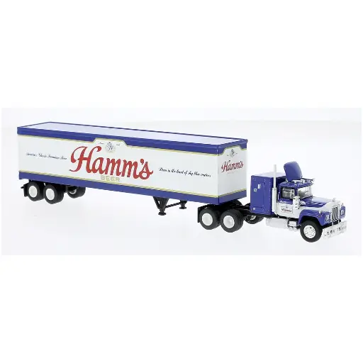 [BR85811] Mack RS 700, camion semi-remorque "Hamm's Beer" - Brekina 85811 - HO 1/87