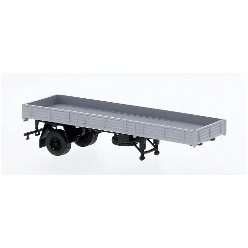 [BR55952] Semi-remorque plateau 1 essieu - Brekina 55952 - HO 1/87