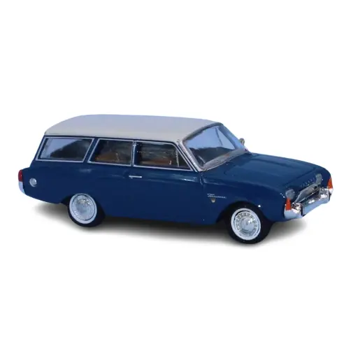 [BR19479] Ford Taunus P3 Turnier - Bleu foncé & blanc - 1964 - Brekina 19479 - HO 1/87