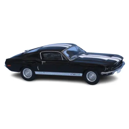 [BR19606] Ford Mustang Fastback Shelby GT 350 - Noir & blanc - 1968 - Brekina 19606 - HO 1/87