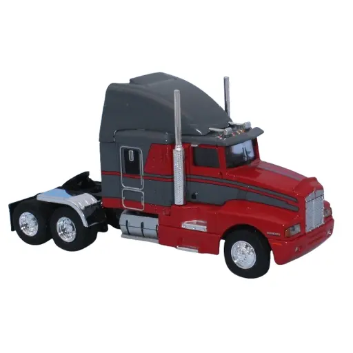 [BR85933] Tracteur Kenworth T600 1984 - Gris foncé & rouge - Brekina 85933 - HO 1/87