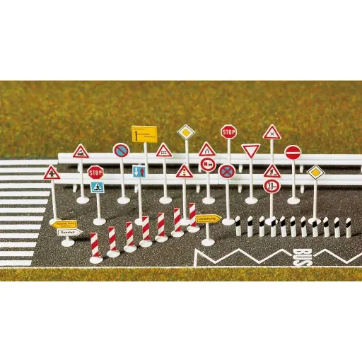 [BU6027] Set de panneaux de signalisation - Busch 6027 - HO 1/87