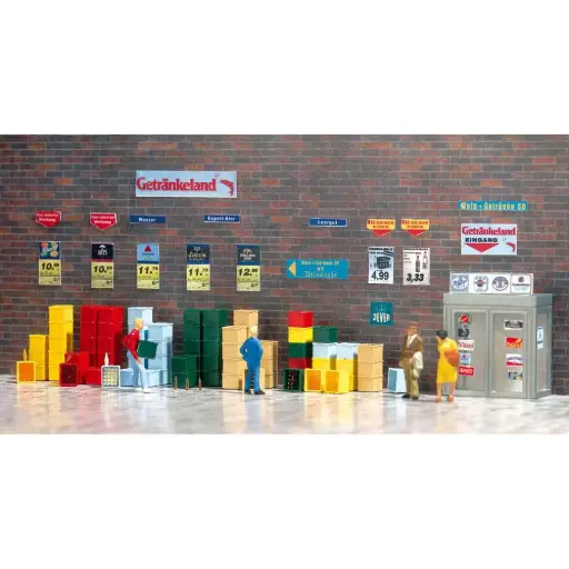 [BU1134] Lot de 80 caisses à boissons - Busch 1134 - HO 1/87