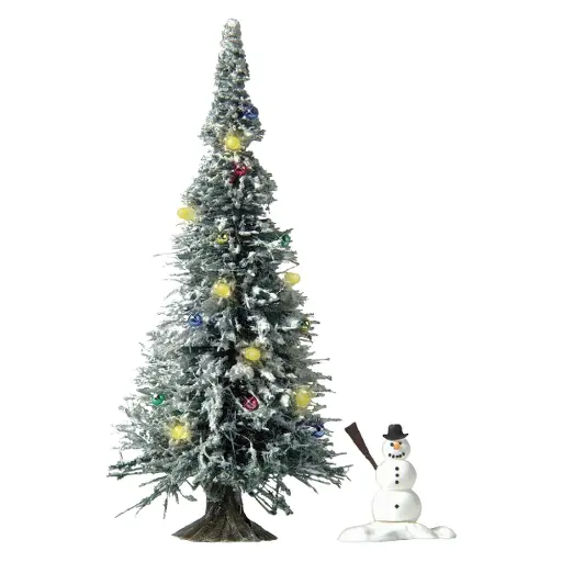 [BU5409] Sapin de Noël + Eclairage 7 Diodes - Busch 5409 - HO : 1/87