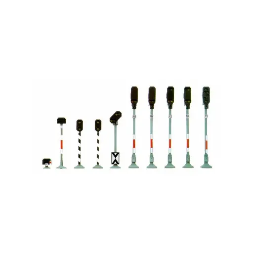 [BU5810] 10 feux de signalisation non fonctionnels - Busch 5810 - HO 1/87