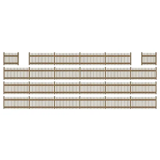 [BU6007] Clôtures en bois 120cm - Busch 6007 - HO 1/87