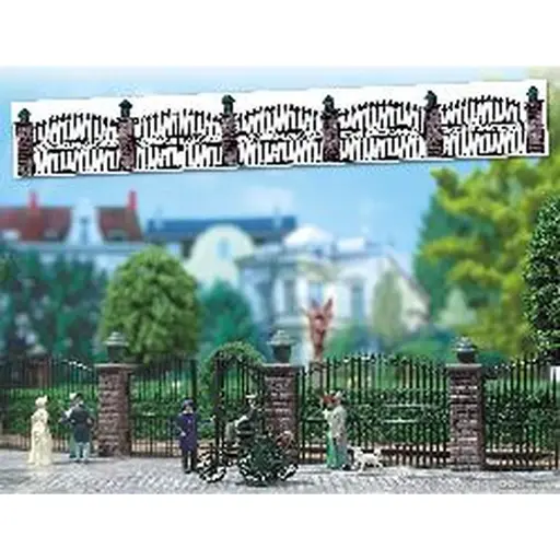 [BU6016] Clôture en Fer Forgé - 650x35mm - 72 Pièces - Busch 6016 - HO : 1/87