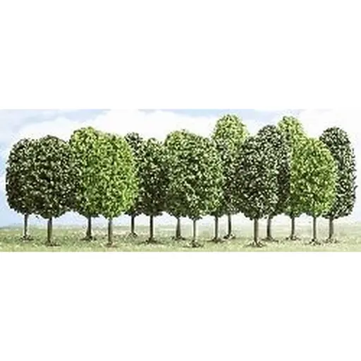 [BU6485] Lot de 15 arbres à feuilles caduques - 9-14 cm - BUSCH 6485 - Echelle HO 1/87