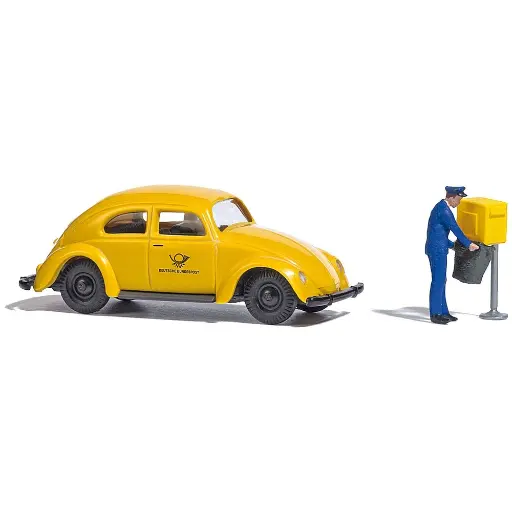 [BU7887] Facteur avec véhicule relevant le courrier BUSCH 7887 - HO 1/87