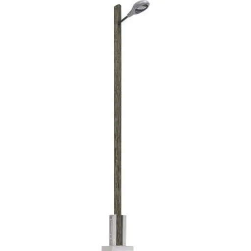 [BU4134] Lampadaire avec poteau en bois