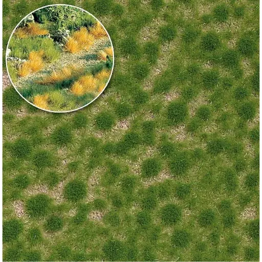 [BU3511] Tapis de décor Touffe d'herbe courte, printemps, fibre de 2 mm