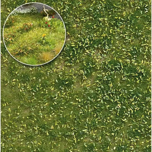 [BU3541] Tapis de décor Touffes de mauvaises herbes, fibres de 4 mm