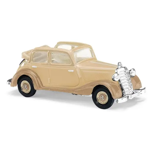 [BU41447] Véhicule Mercedes MB 170 V cabriolet crème caramel BUSCH 41447- HO 1/87