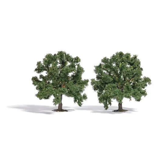 [BU6856] 2 marronniers munis de feuilles vertes et marron Busch 6856 - 95 mm HO 1/87