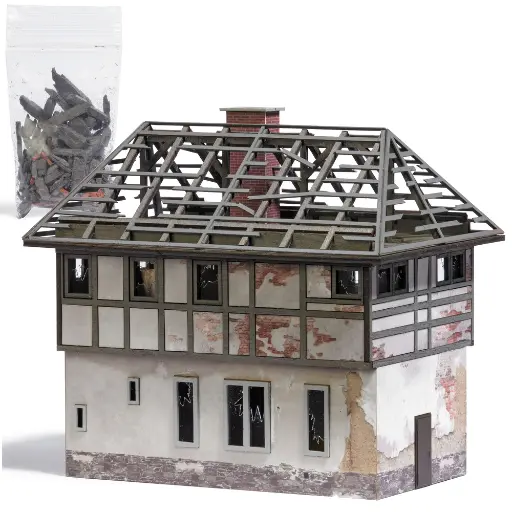 [BU1949] Poste d'aiguillage Délabré - Busch 1949 - HO 1/87