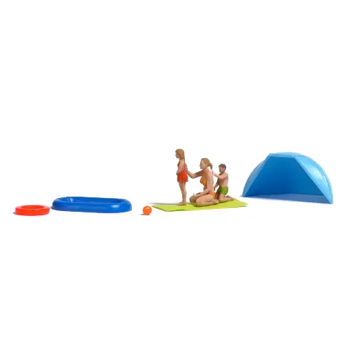 [BU79821] Scénette "Crème solaire" - Busch 79821 - HO 1/87