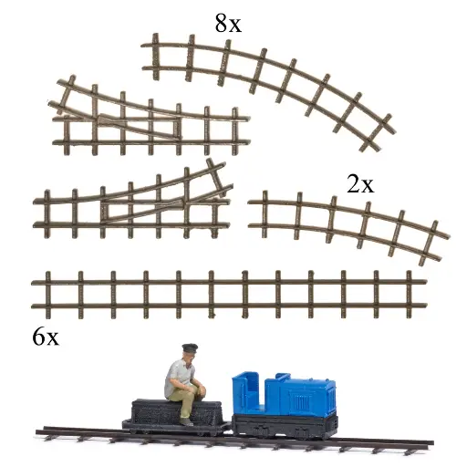 [BU79828] Scénette "Chemin de fer de jardin" - Busch 79828 - HO 1/87