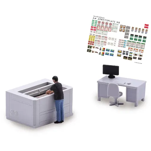 [BU79904] Machine laser - Coffret d'action scénette - Busch 79904 - HO 1/87